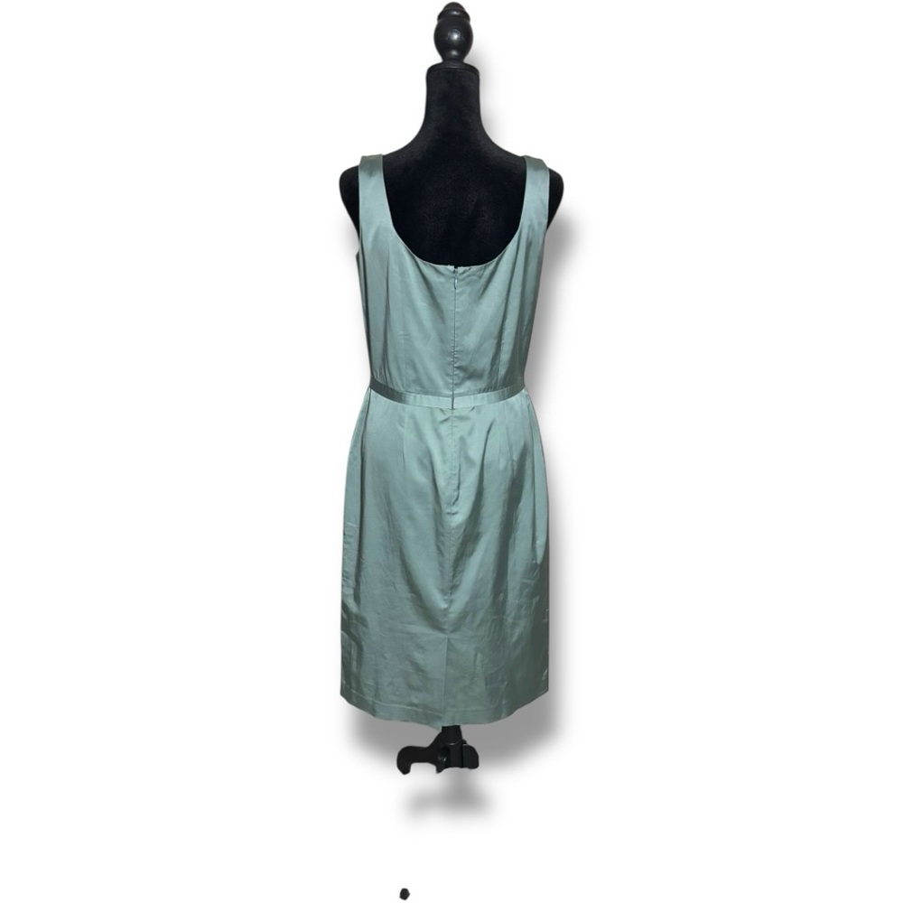 Ann Louise Roswald UK 12 Stylish Light Teal Empire Waist Sleeveless Satin Dress - Picture 5 of 16